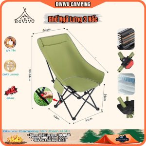 Ghế Gấp Gọn Ngã Lưng 3 Nấc Điều Chỉnh