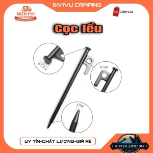 Cọc Lều Ghim Lều Đinh 30cm Cắm Trại Chất Liệu Thép