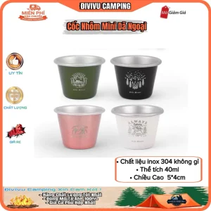 Cốc Mini Cắm Trại Không Gỉ