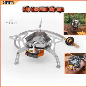 Bếp Ga Mini Camping , Bếp Ga 3 Chân Gấp Gọn Inox Không Gỉ